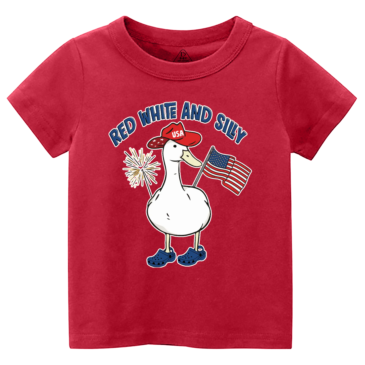 Red White And Silly Goose Toddler&Kid's Tees Beepumpkin