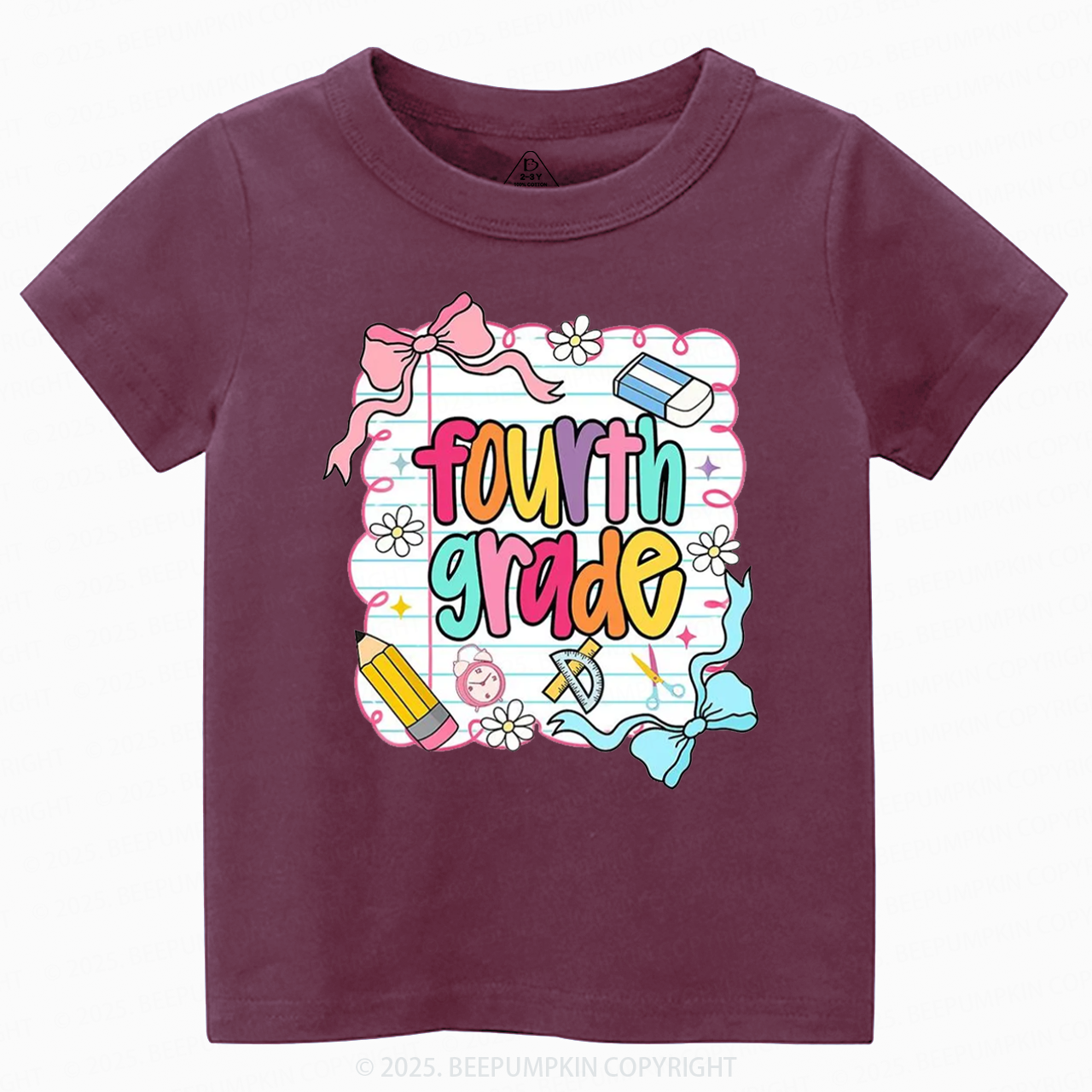 Personalized Back To School Bow Bundle Toddler&Kid's Tees Beepumpkin 