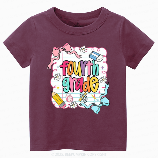 Personalized Back To School Bow Bundle Toddler&Kid's Tees Beepumpkin 