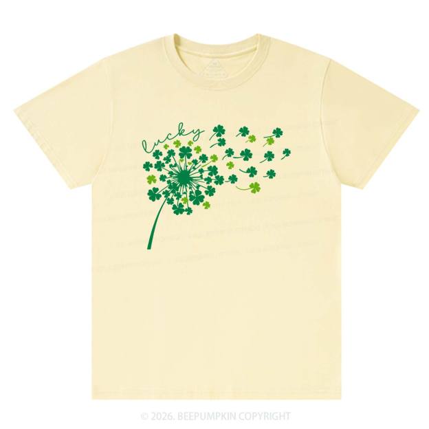 Dandelion Shamrock St. Patrick's Day T-Shirts Beepumpkin