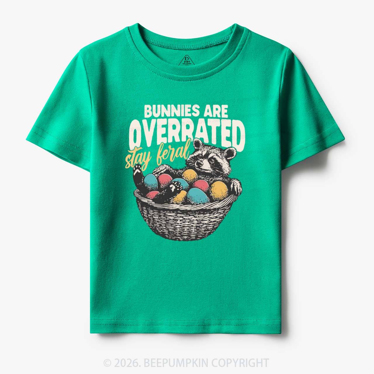 Bunnies Are Overrated Stay Feral Toddler&Kid's Tees