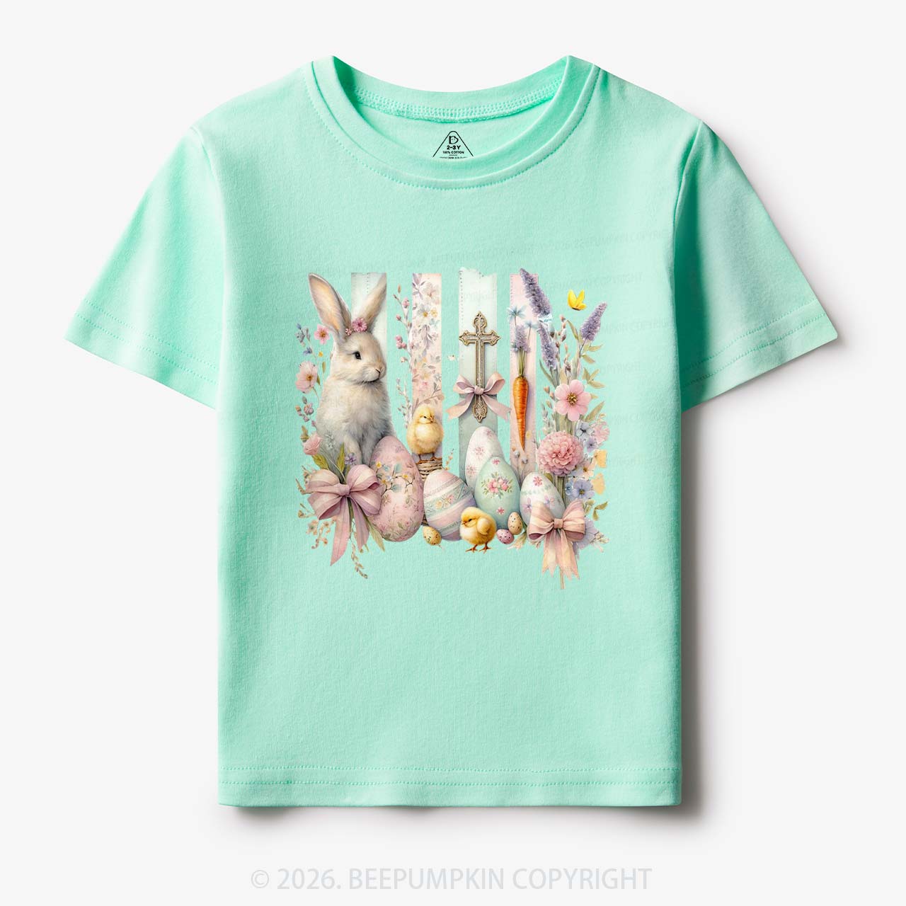 Springtime Faith Bunny Toddler&Kids Tees