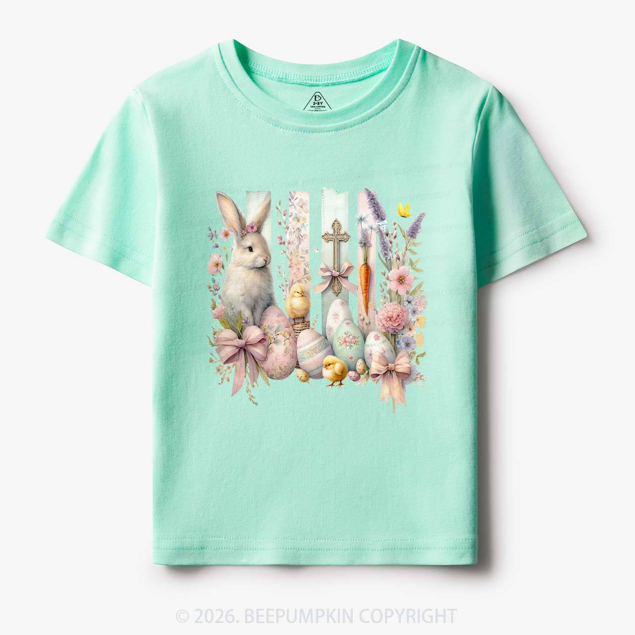Springtime Faith Bunny Toddler&Kids Tees