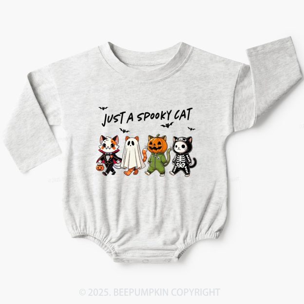 Just A Spooky Cat Baby Bubble Romper Beepumpkin
