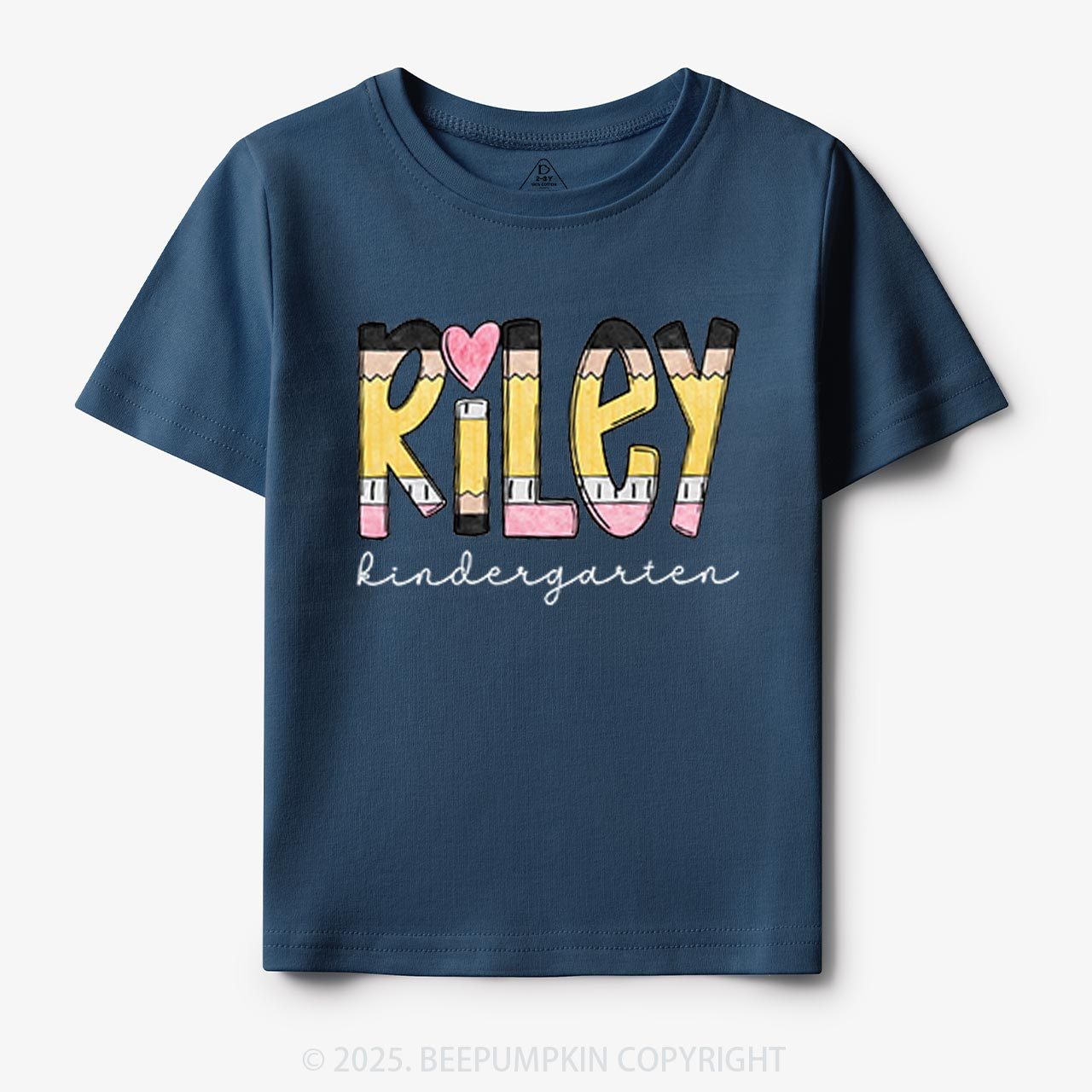Personalized Pencil Letter Name Toddler&Kid's Tees Beepumpkin