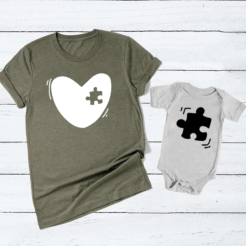 Heart&Puzzle Mom&Me Shirt