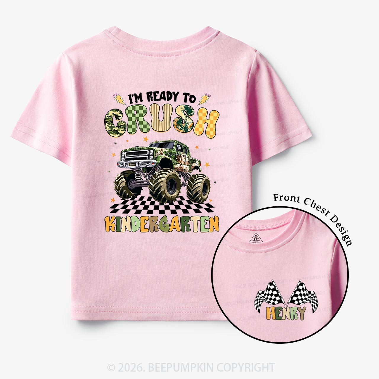 Personalized Ready To Crush Kindergarten Back to School Toddler&Kids Shirts