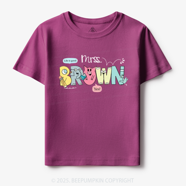 Personalized Life Is Good Toddler&Kid's Tees Beepumpkin