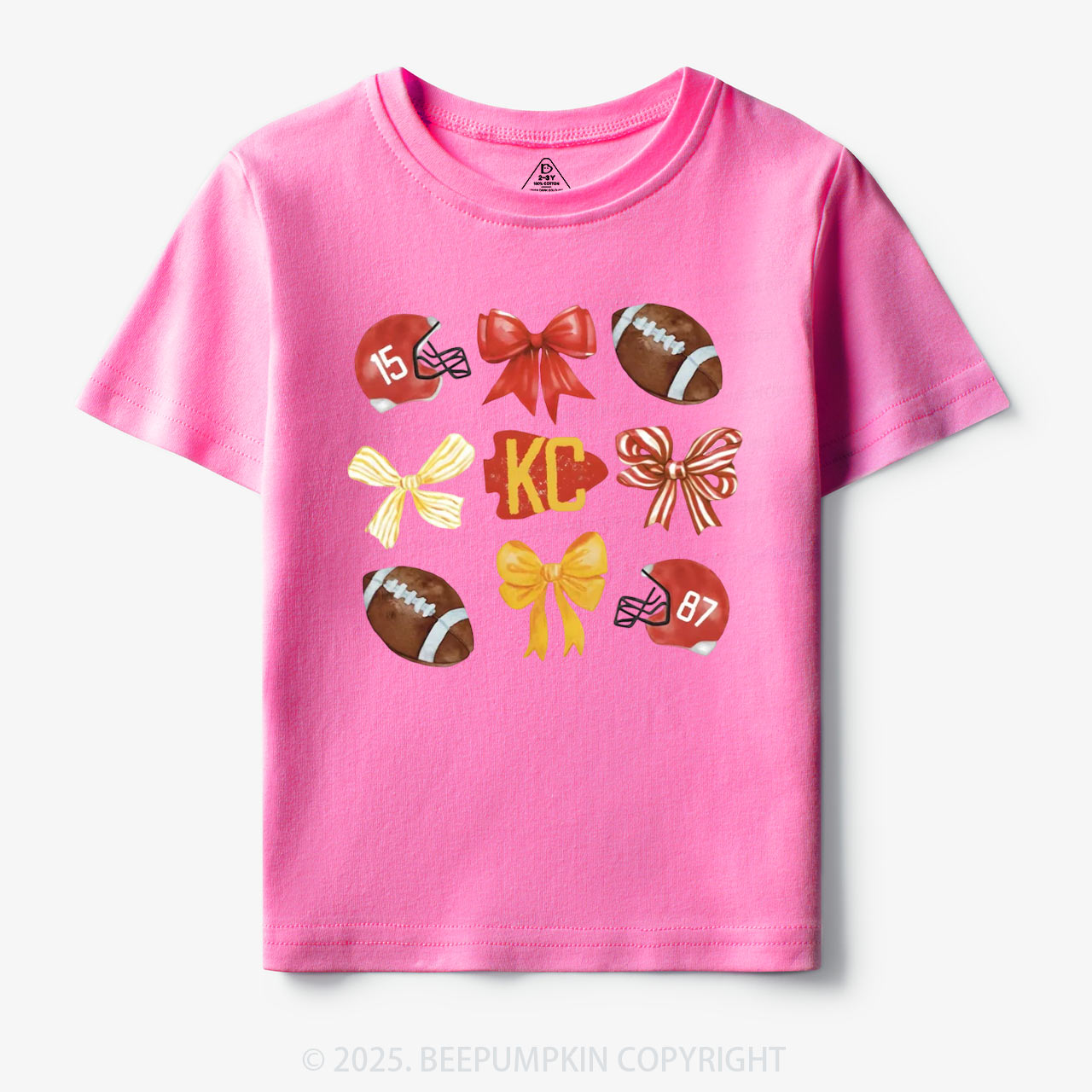 Football Mascots Coquette Toddler&Kid's Tees Beepumpkin