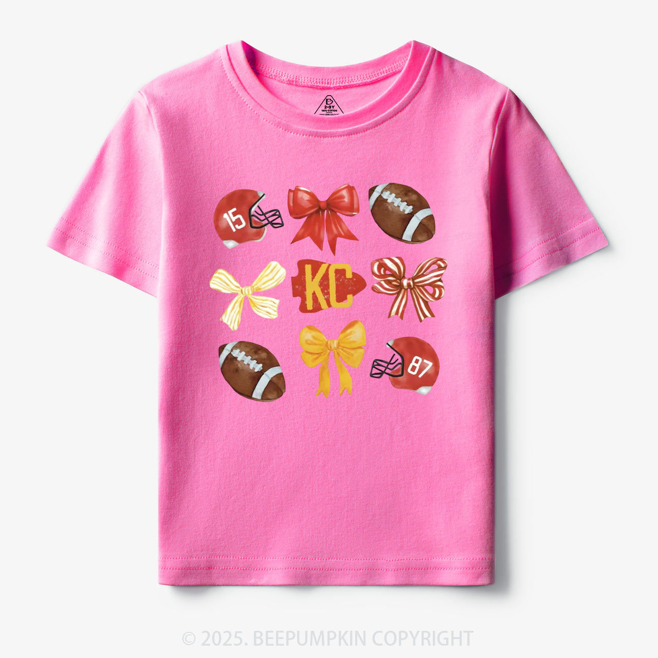 Football Mascots Coquette Toddler&Kid's Tees Beepumpkin