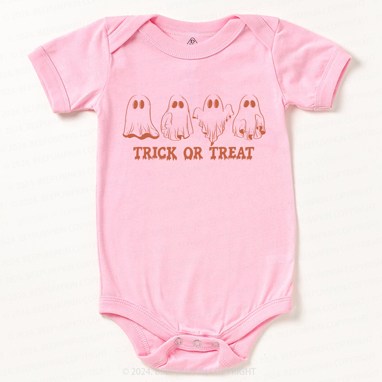 Halloween Retro Natural Trick Or Treat Baby Bodysuits 