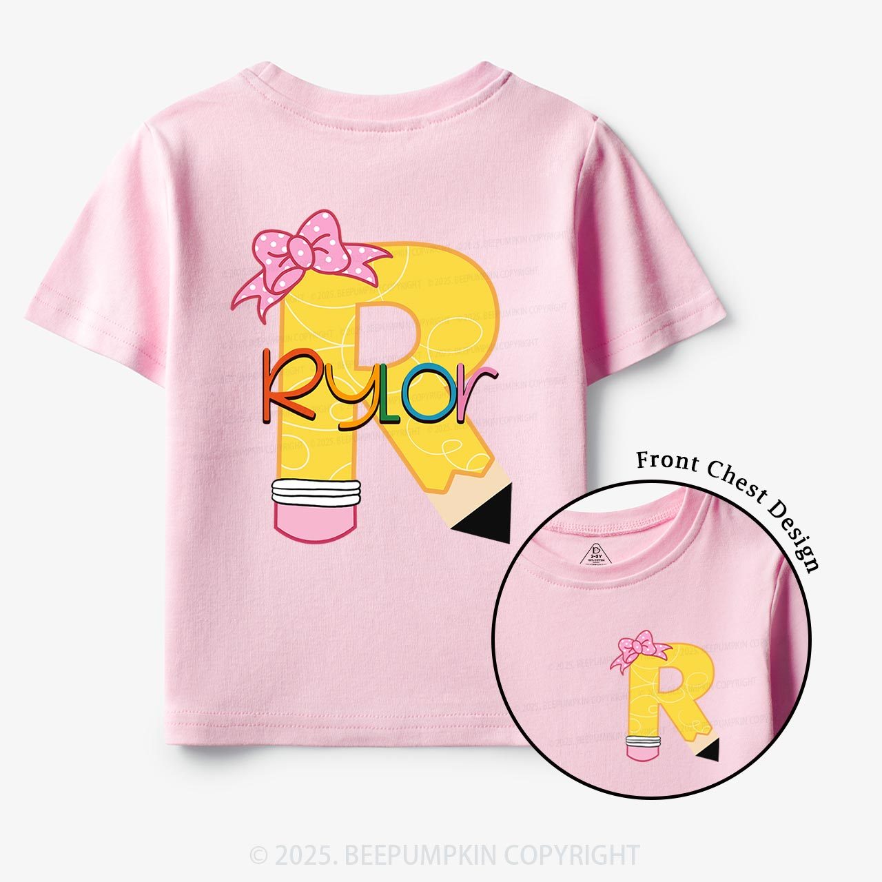Personalized Pencil Perfect Name Toddler&Kid's Tees Beepumpkin