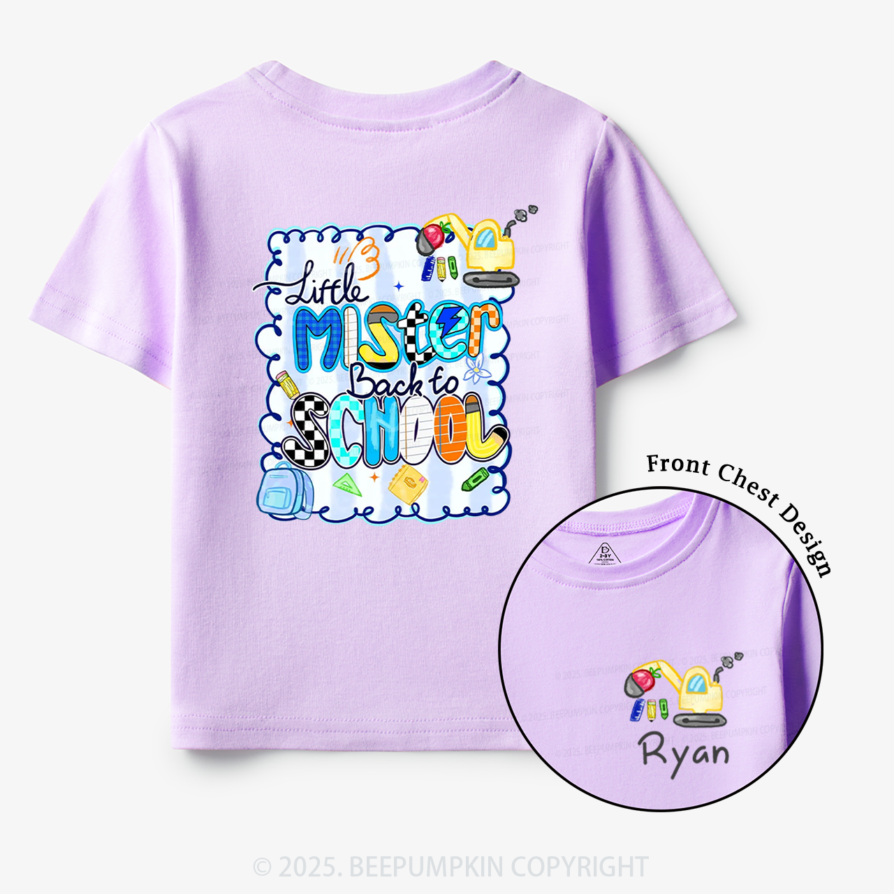 Personalized Little Mister School Toddler&Kid's Tees Beepumpkin