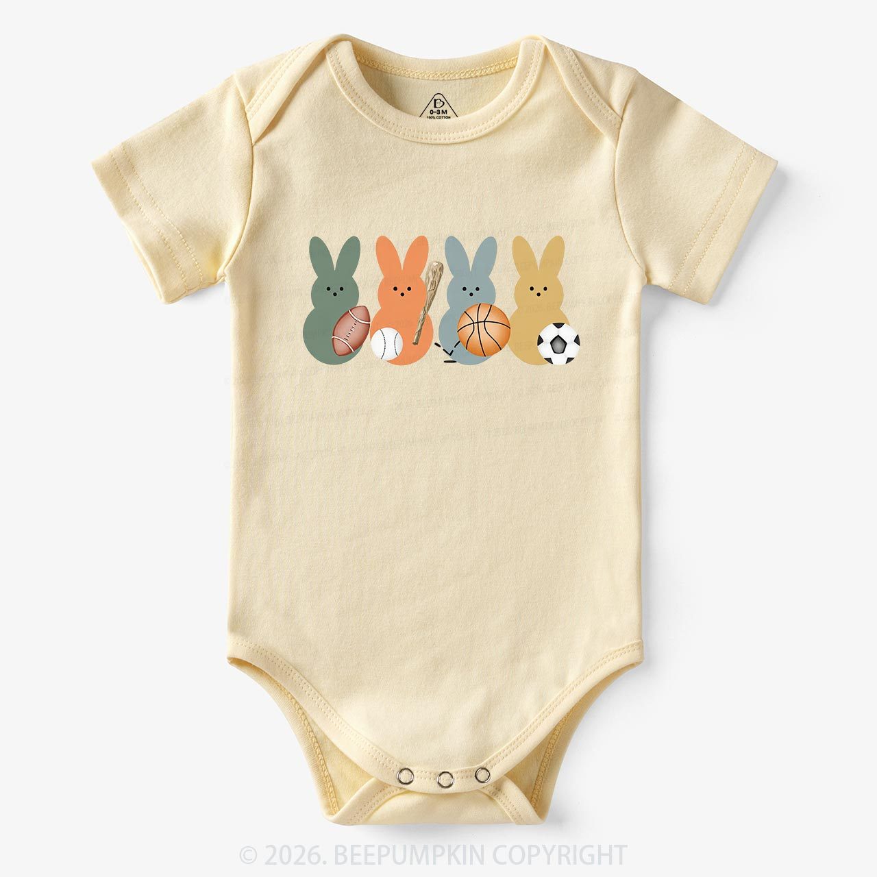 Easter Sporty Bunnies Baby Bodysuit