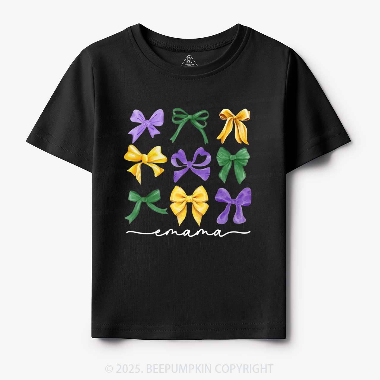 Personalized Carnival Bow Name Toddler&Kid's Tees Beepumpkin