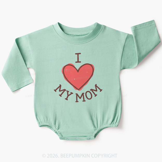 I Love My Mom Lovely Baby Bubble Romper