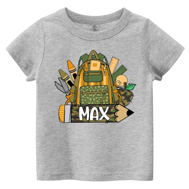 Personalized Name Camouflage School Bag Toddler&Kid's Tees Beepumpkin 