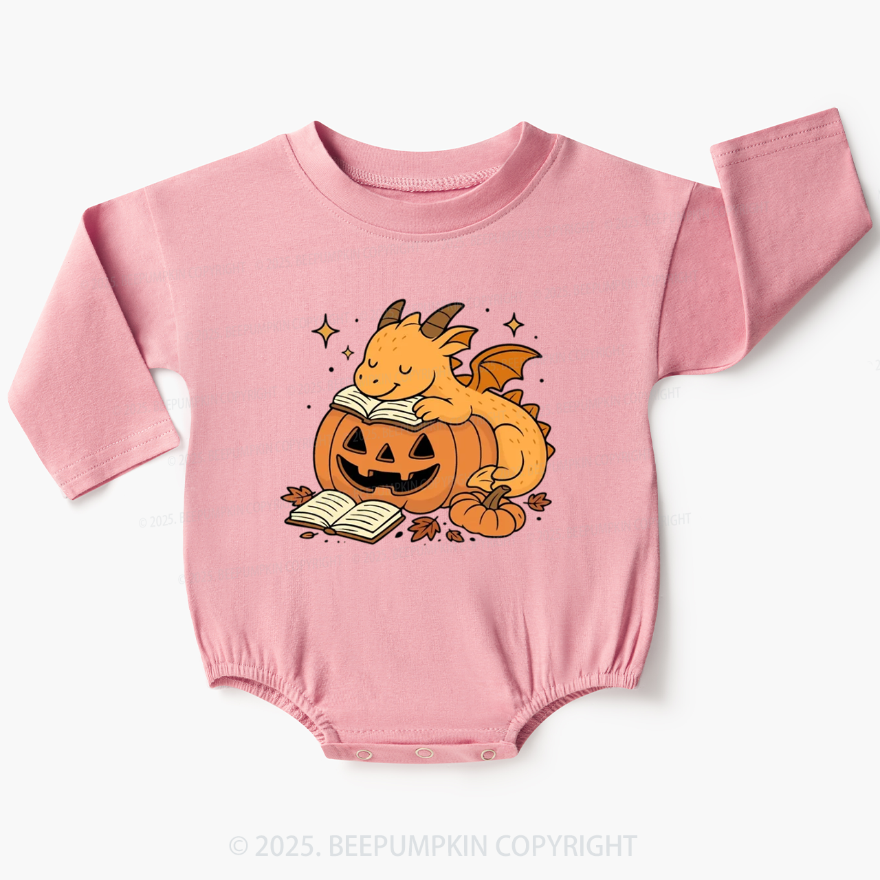 Sleeping Pumpkin Dragon Baby Bubble Romper Beepumpkin