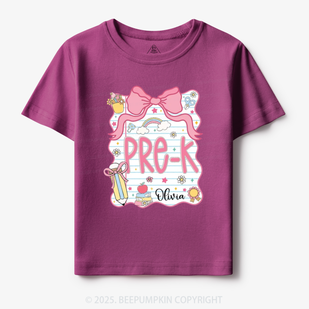 Personalized Sweet School Journey Toddler&Kid's Tees Beepumpkin