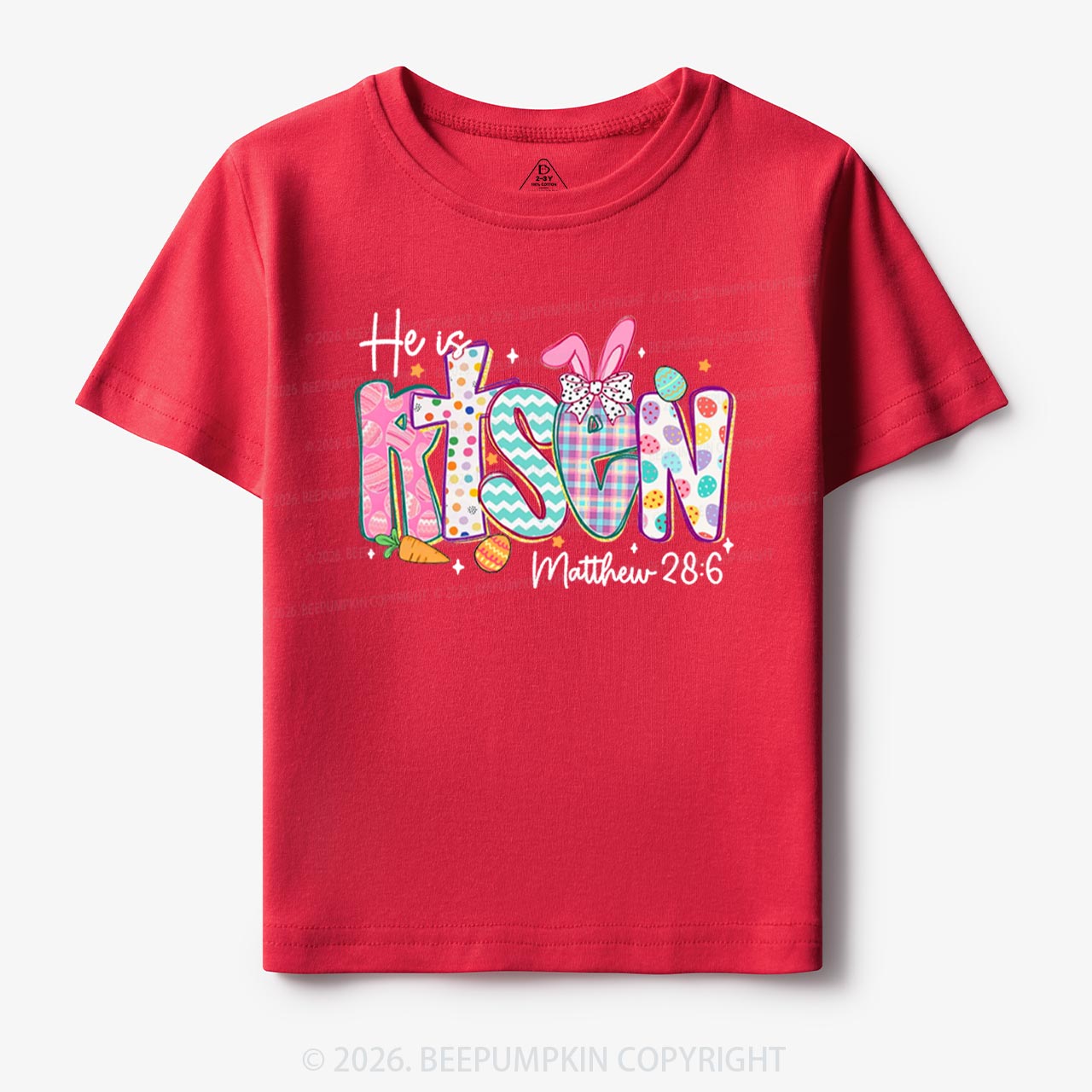 He Is Risen Christian Easter Toddler&Kid's Tees