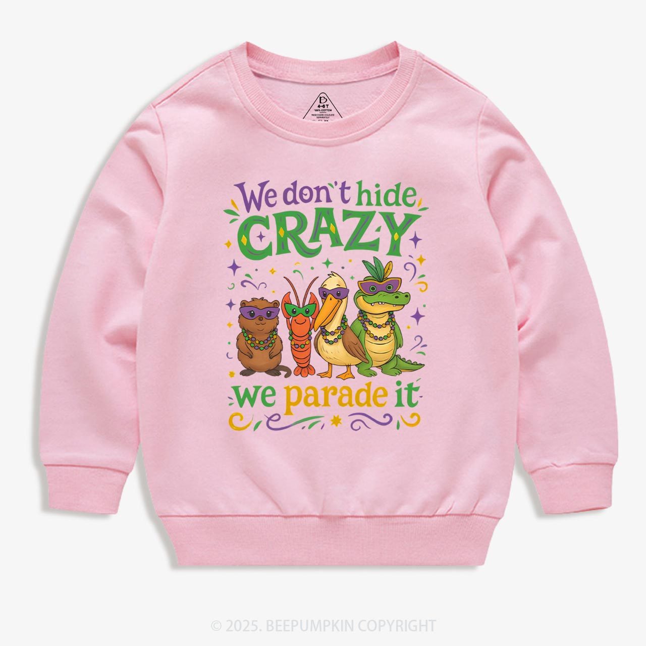 We Parade It Kids Mardi Gras Kid's Sweatshirt