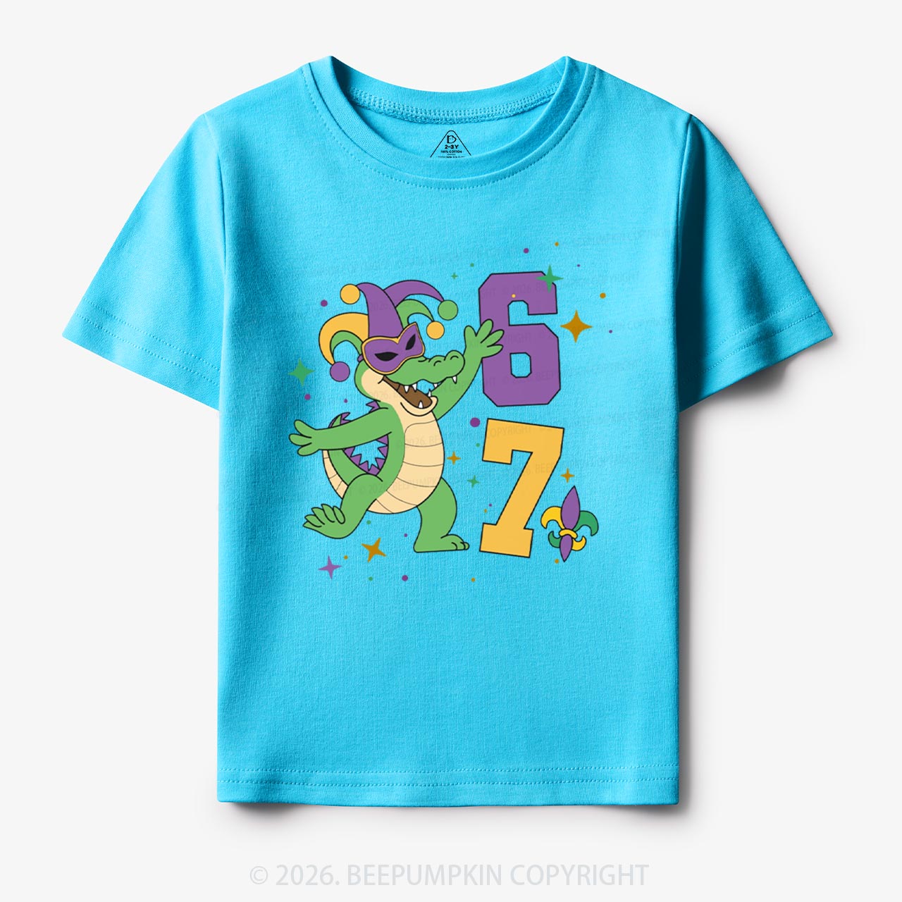 Mardi Gras Alligator 67 Toddler&Kid's Tees Beepumpkin