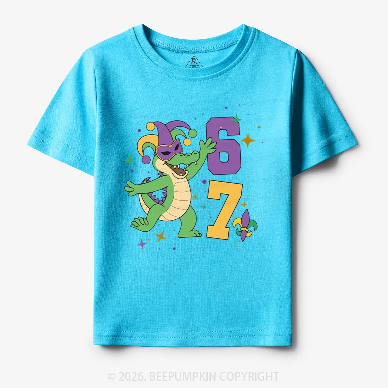 Mardi Gras Alligator 67 Toddler&Kid's Tees Beepumpkin
