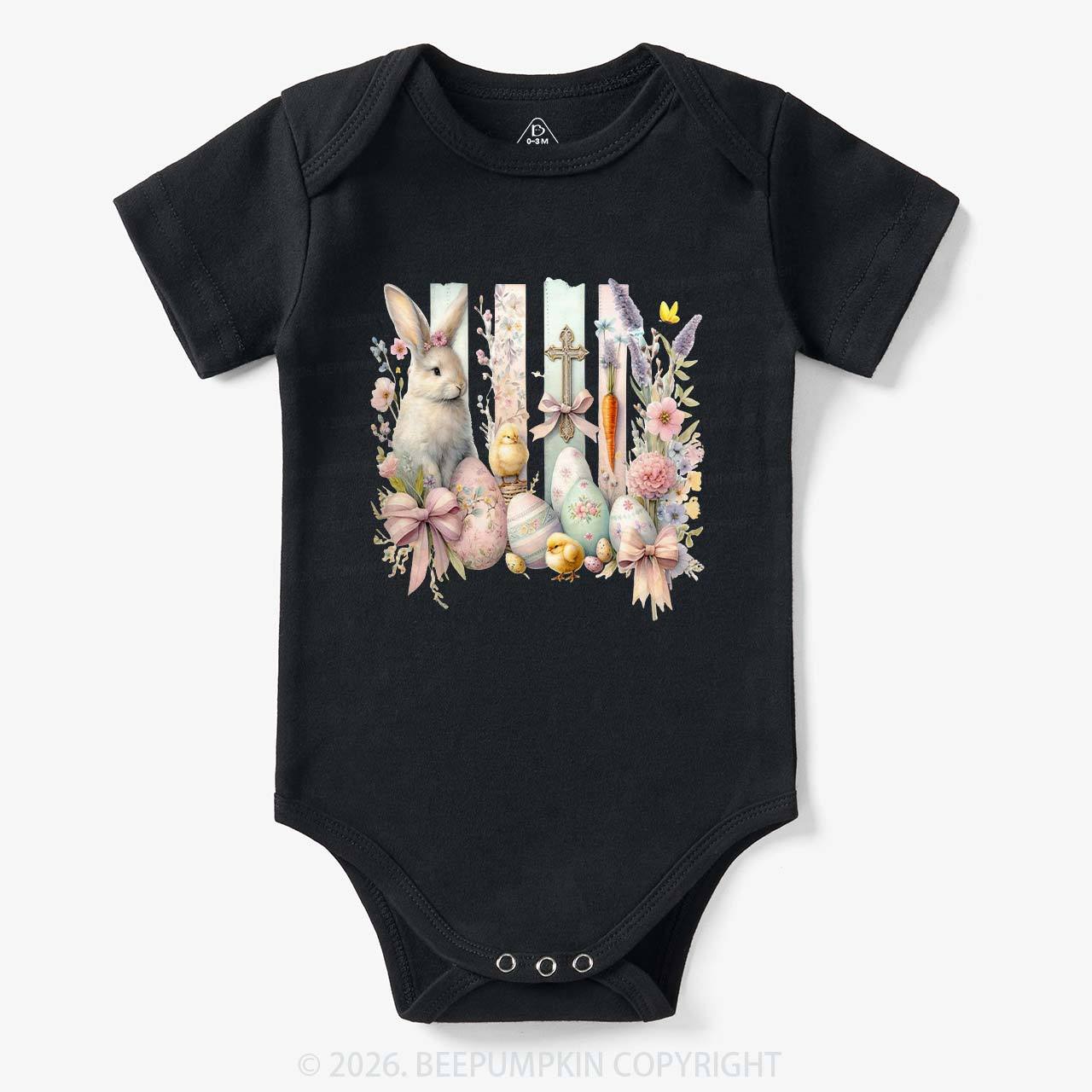 Springtime Faith Bunny Baby Bodysuit