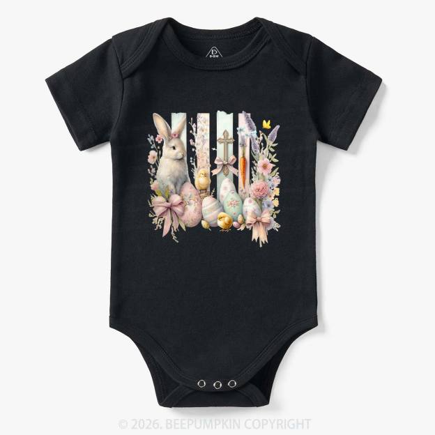 Springtime Faith Bunny Baby Bodysuit