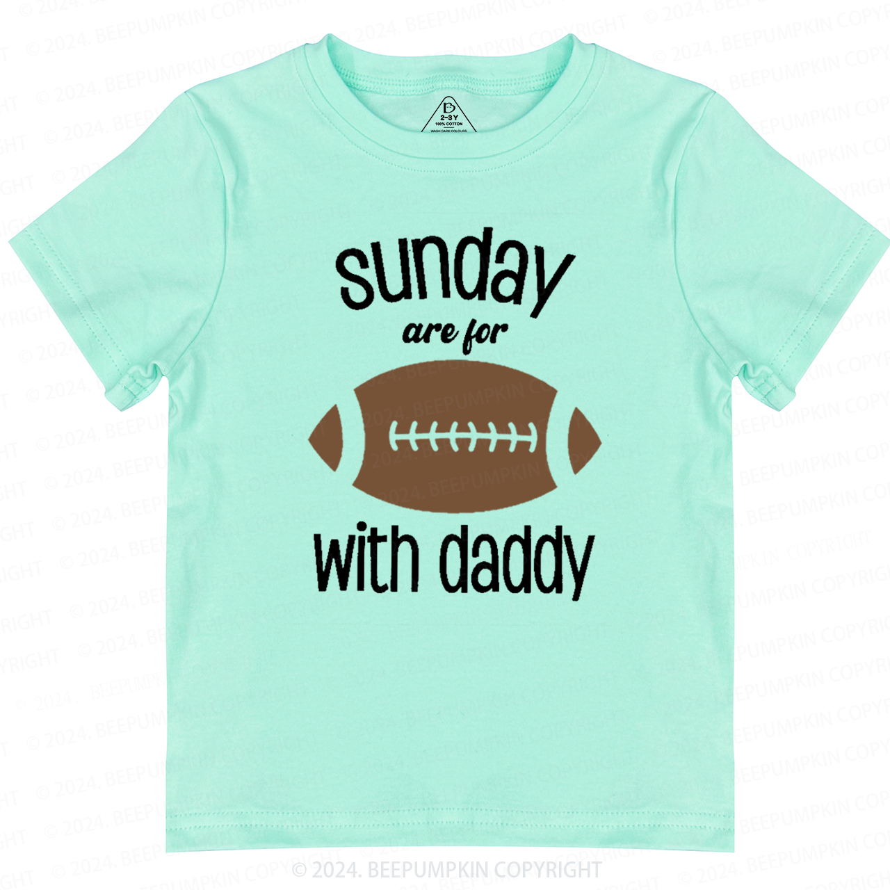 Sunday's Are For Football With Daddy Toddler&Kids Tees Beepumpkin 