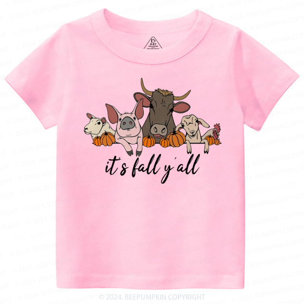  It's Fall Y'all Halloween Toddler&Kids Tees 