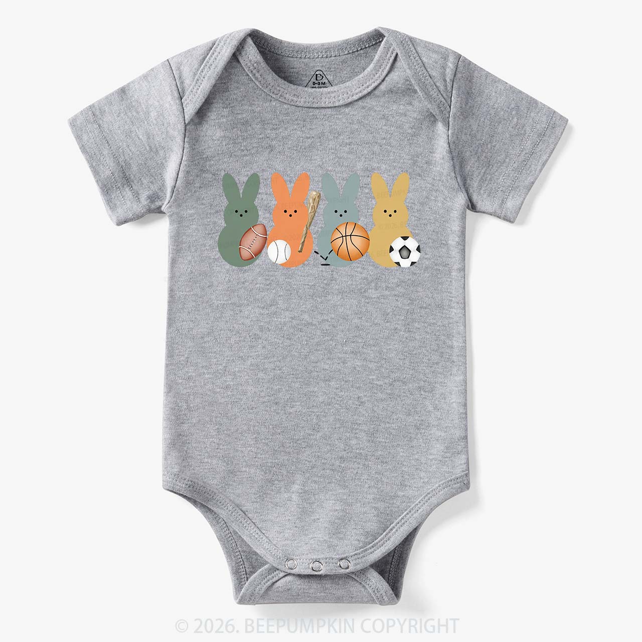 Easter Sporty Bunnies Baby Bodysuit