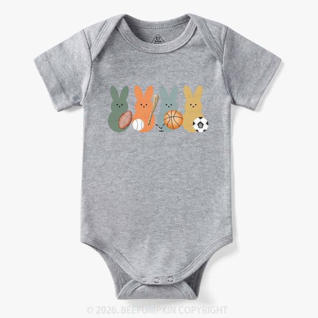 Easter Sporty Bunnies Baby Bodysuit