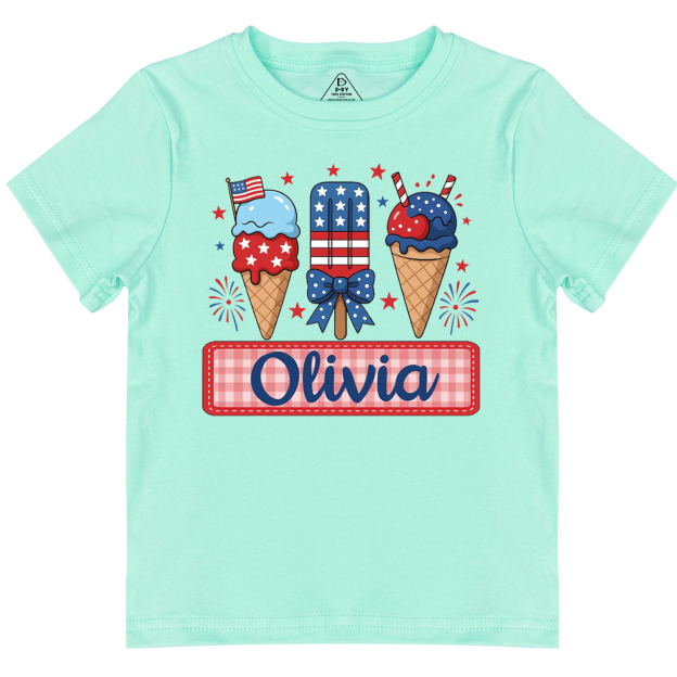 Personalized Name 4th Of July Toddler&Kid's Tees Beepumpkin 