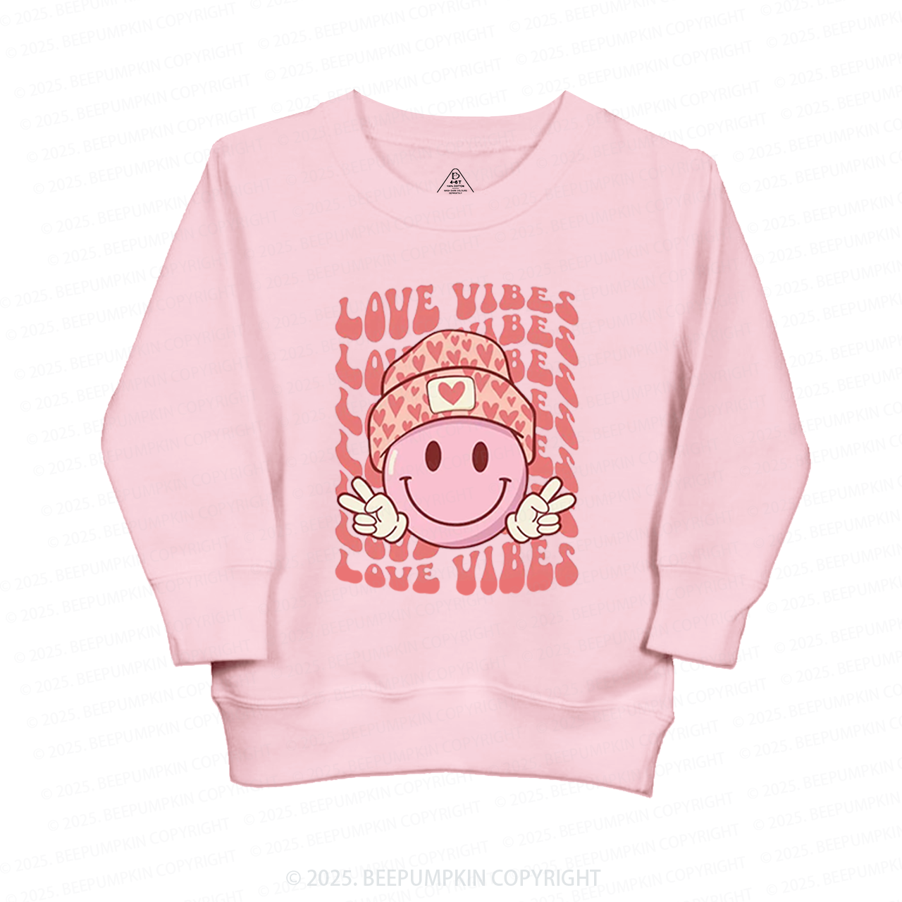 Love Vibes Valentines Day Kids Sweatshirt
