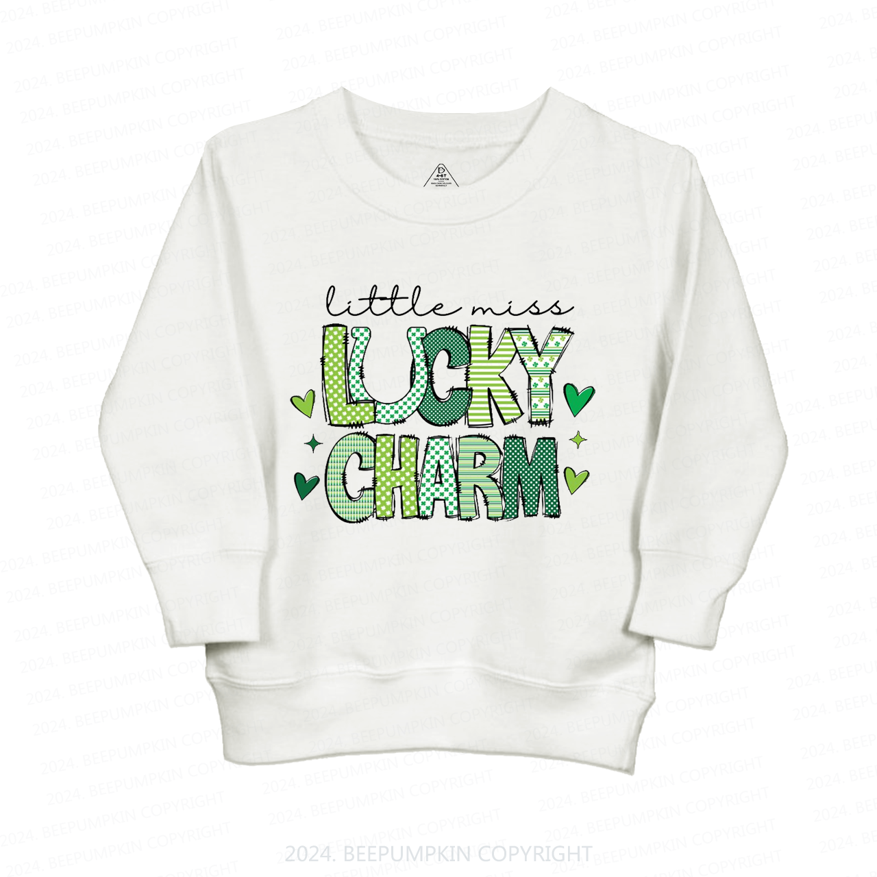 Little Miss Lucky Charm St. Patrick's Day Kids Sweatshirt