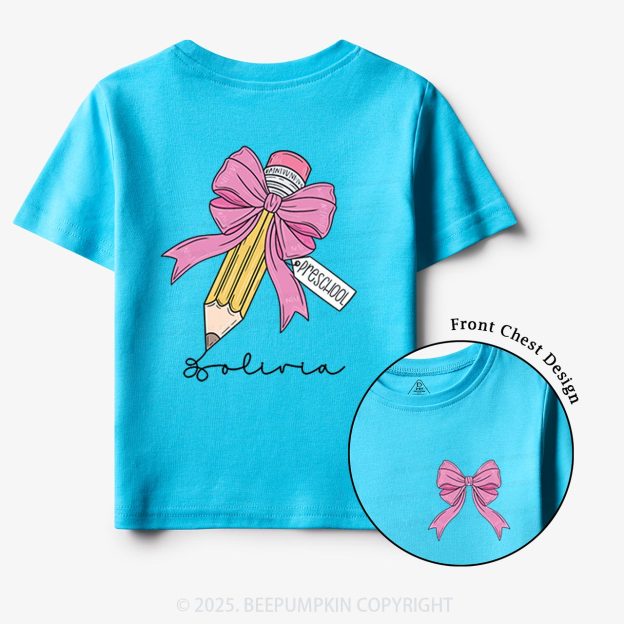 Personalized Girls Back To School Toddler&Kid's Tees Beepumpkin