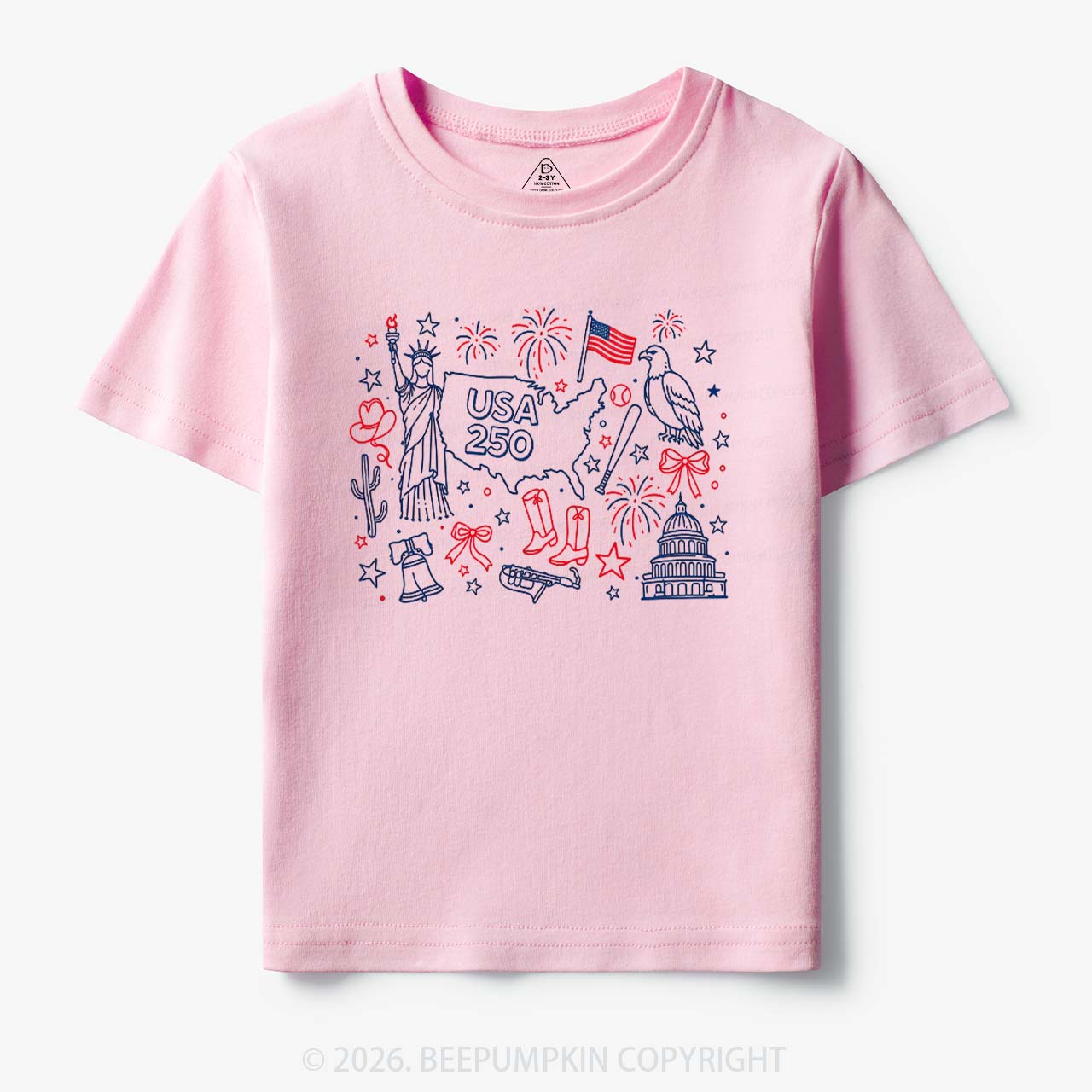 Retro Celebrate 250th Anniversary Toddler&Kid's Tees