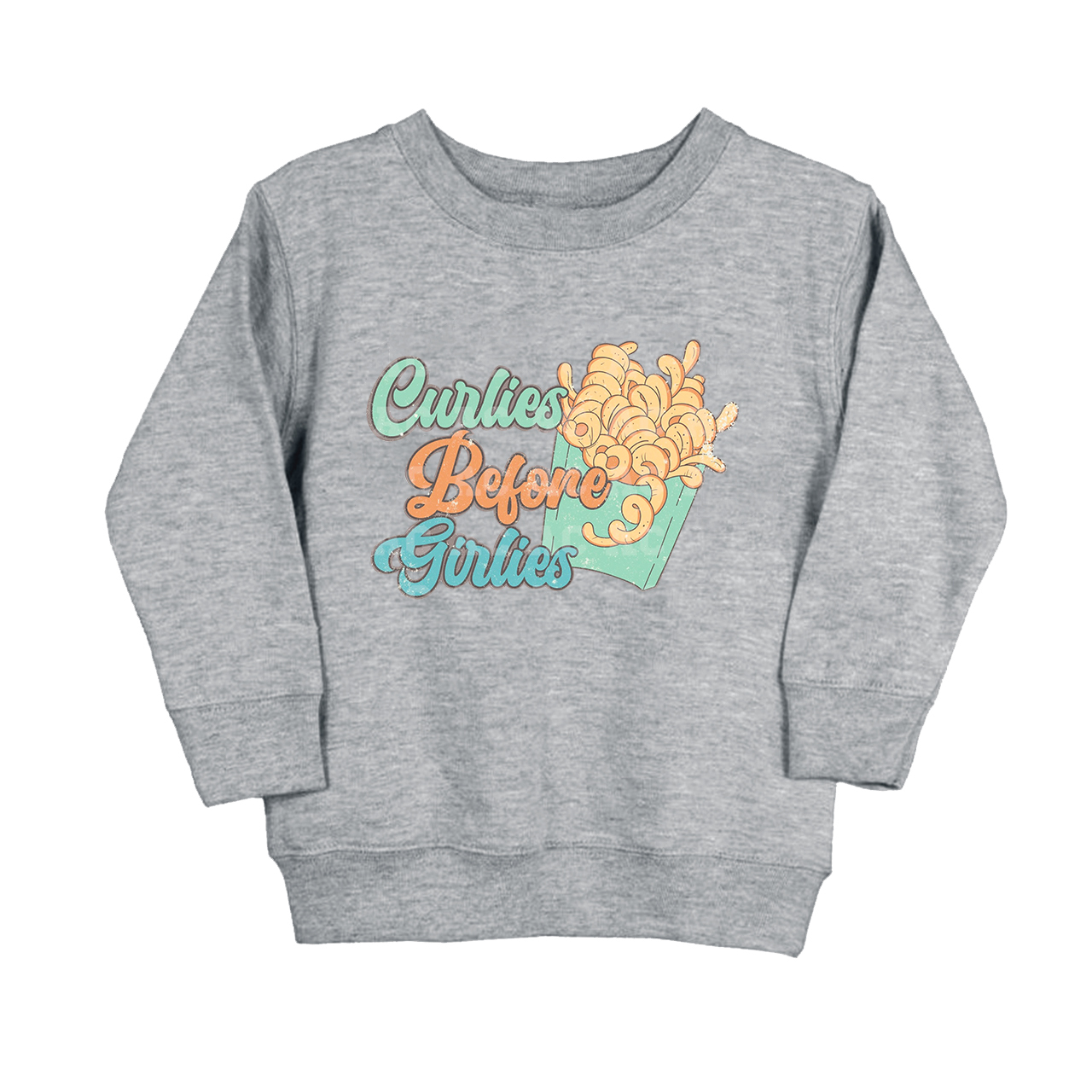 Curlies Before Girlies Kids Sweatshirt