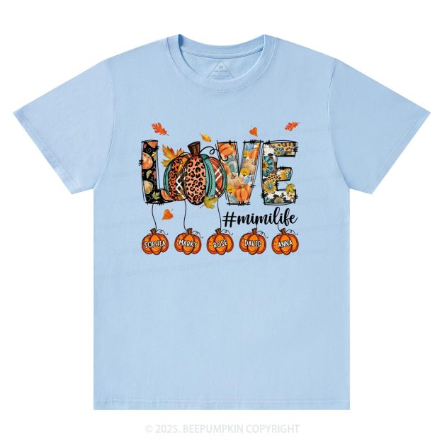 Personalized Love Grandma Life T-Shirts Beepumpkin