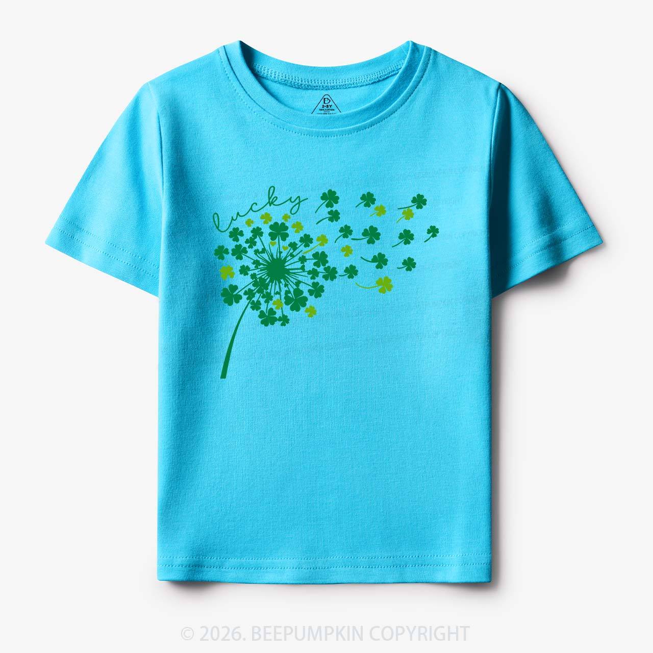 Dandelion Shamrock St. Patrick's Day Toddler&Kid's Tees Beepumpkin