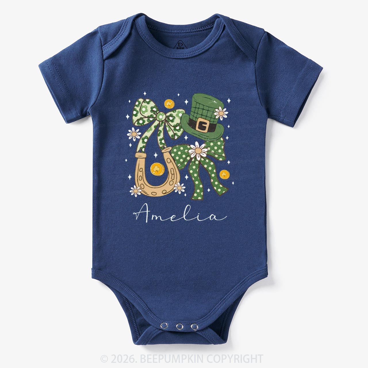 Floral Shamrock St Patrick’s Day Bodysuit