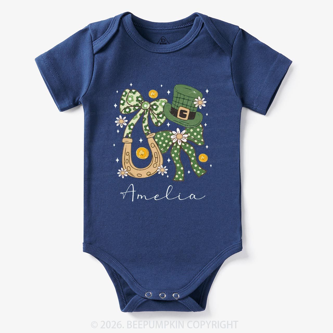 Floral Shamrock St Patrick’s Day Bodysuit