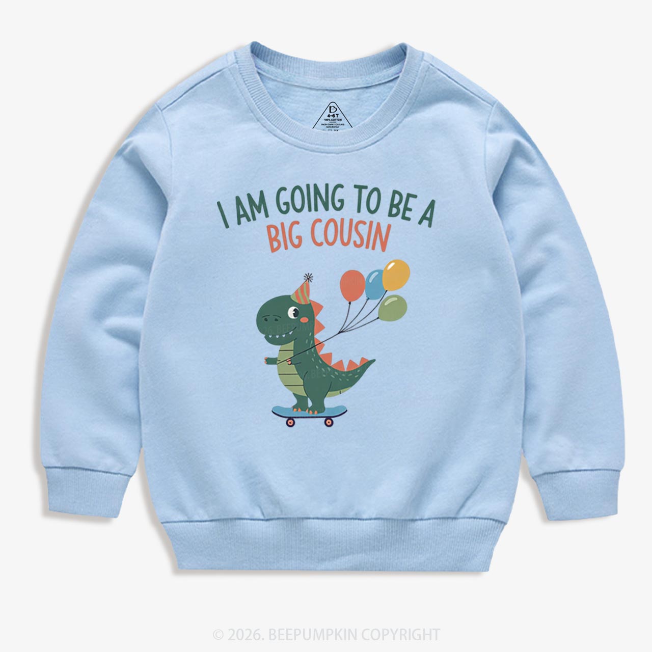 I'm Going To Be A Big Cousin Dinosaur Toddler&Kid's Sweatshirt