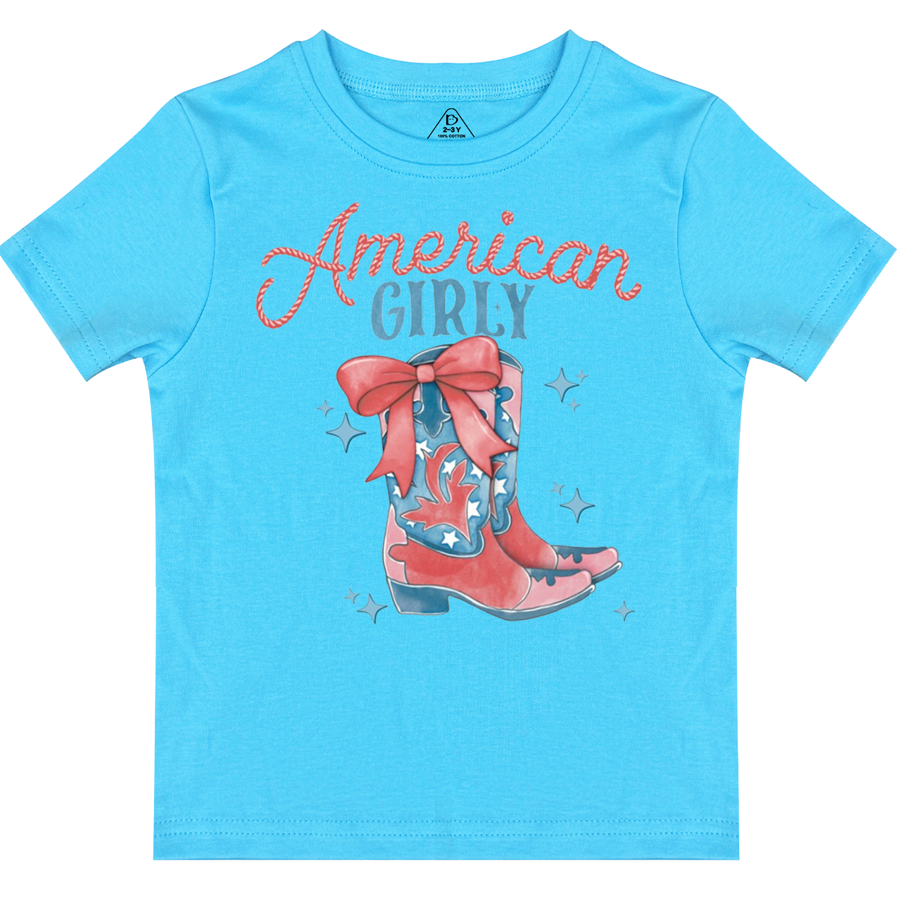 July 4th American Girly Cowgirl Toddler&Kid's Tees Beepumpkin 