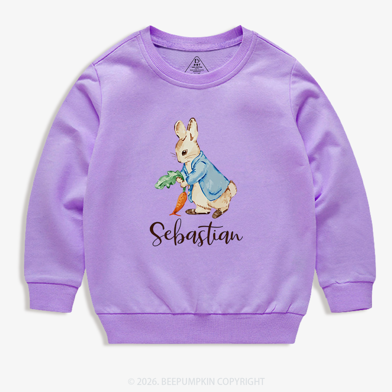 Personalized Little Bunny & Carrot Club Toddler&Kid's Sweatshirt