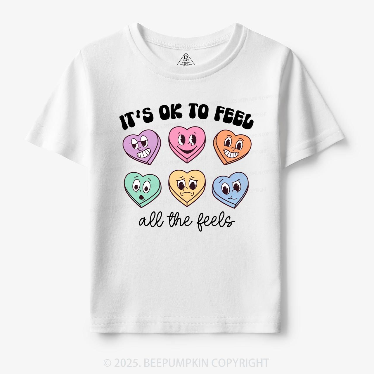 It's Ok To Feel All The Feels Toddler&Kid's Tees Beepumpkin