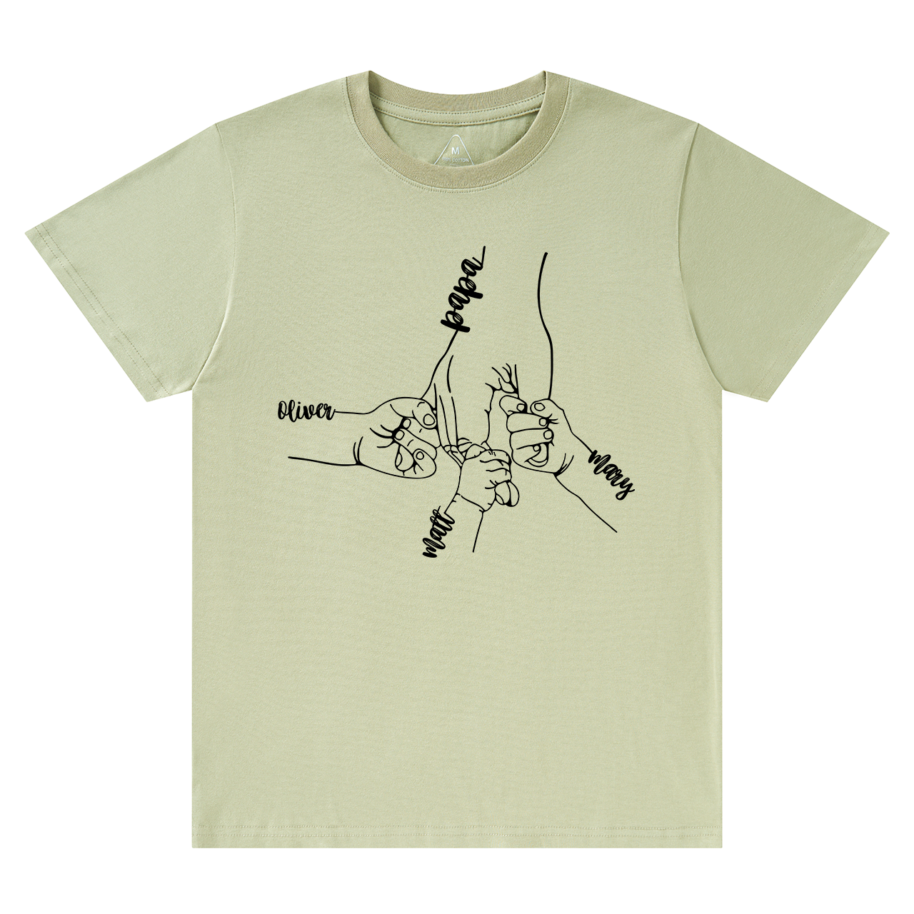 Custom Kids Grab Papa Hands Dad T-shirt