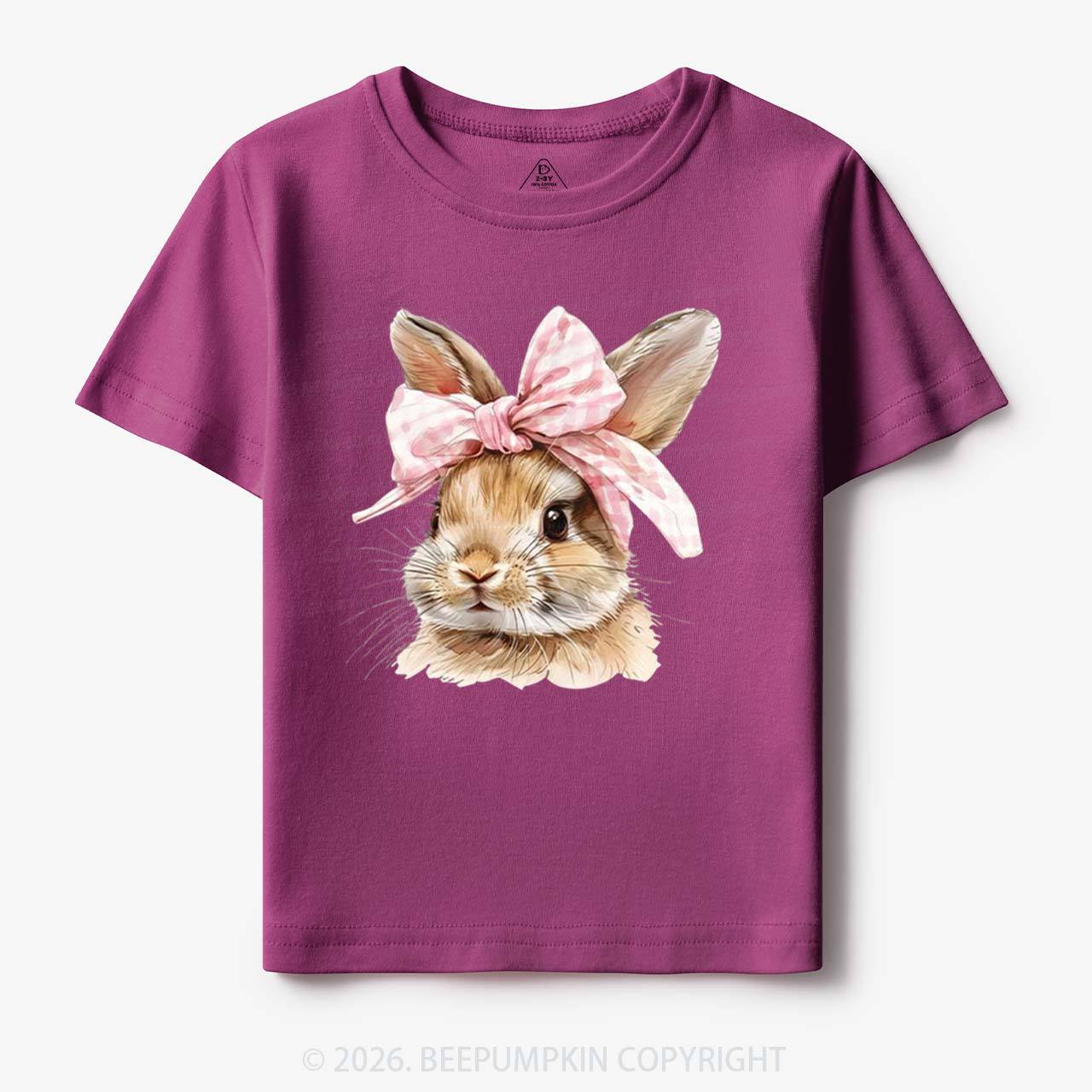 Cute Bunny with Bow Easter Toddler&Kid's Tees
