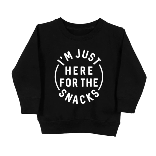 I'm Just Here For The Snacks Sweatshirt For Kids